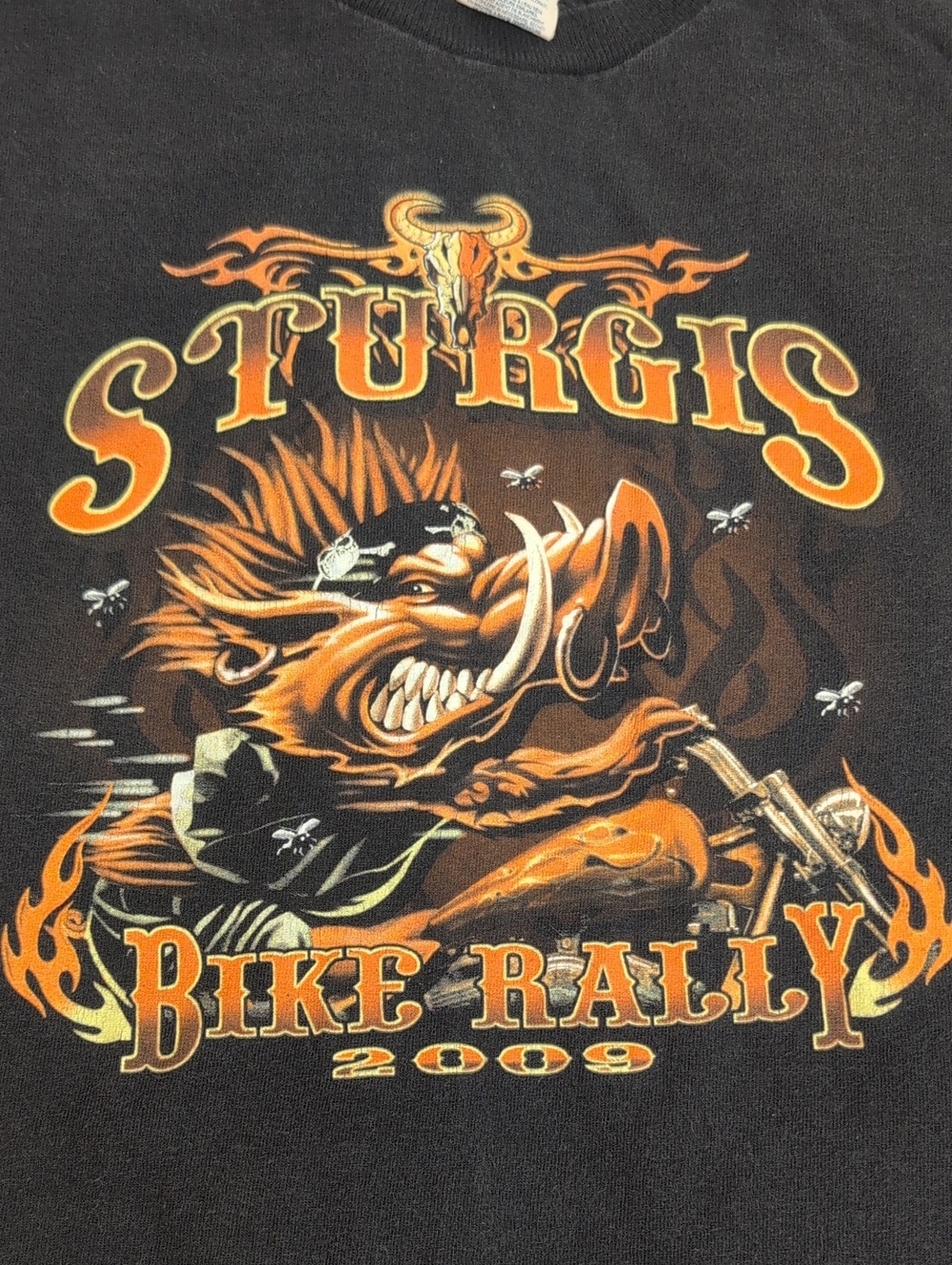 Sturgis Bike Rally Biker Hog size Large Screaming Hog Harley